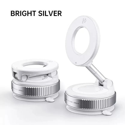 Strong Magnetic Car Phone Holder Foldable 360° Adjustable Vacuum Suction Mount Universal for Car, Desk, Bathroom
